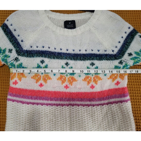 American Eagle Outfitters Jegging Soft Festive Winter Cozy Sweater EUC S - Picture 3 of 4